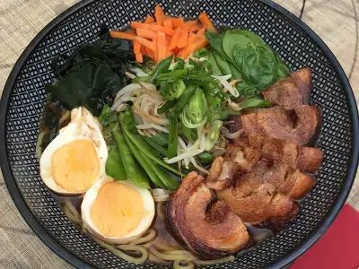 Bild von japanischen Ramen in Schüssel